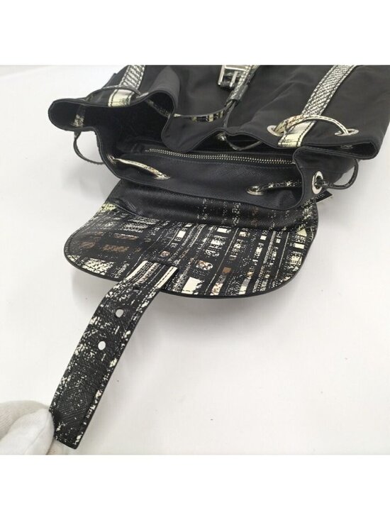 Prada Tessuto Backpack Check Nylon Black main image 7